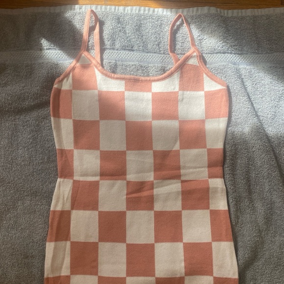 NWOT 90s maxi checkered dress - Picture 1 of 4